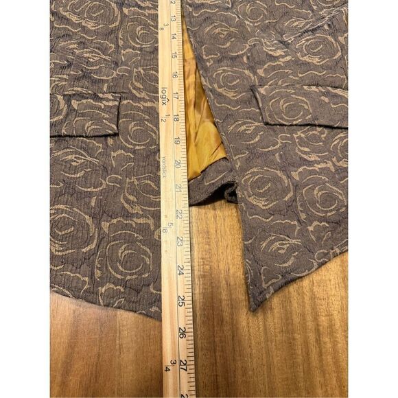 Coldwater Creek Women’s Bold Floral Textured Jacket Blazer Open Front SIZE 6 - Picture 6 of 7